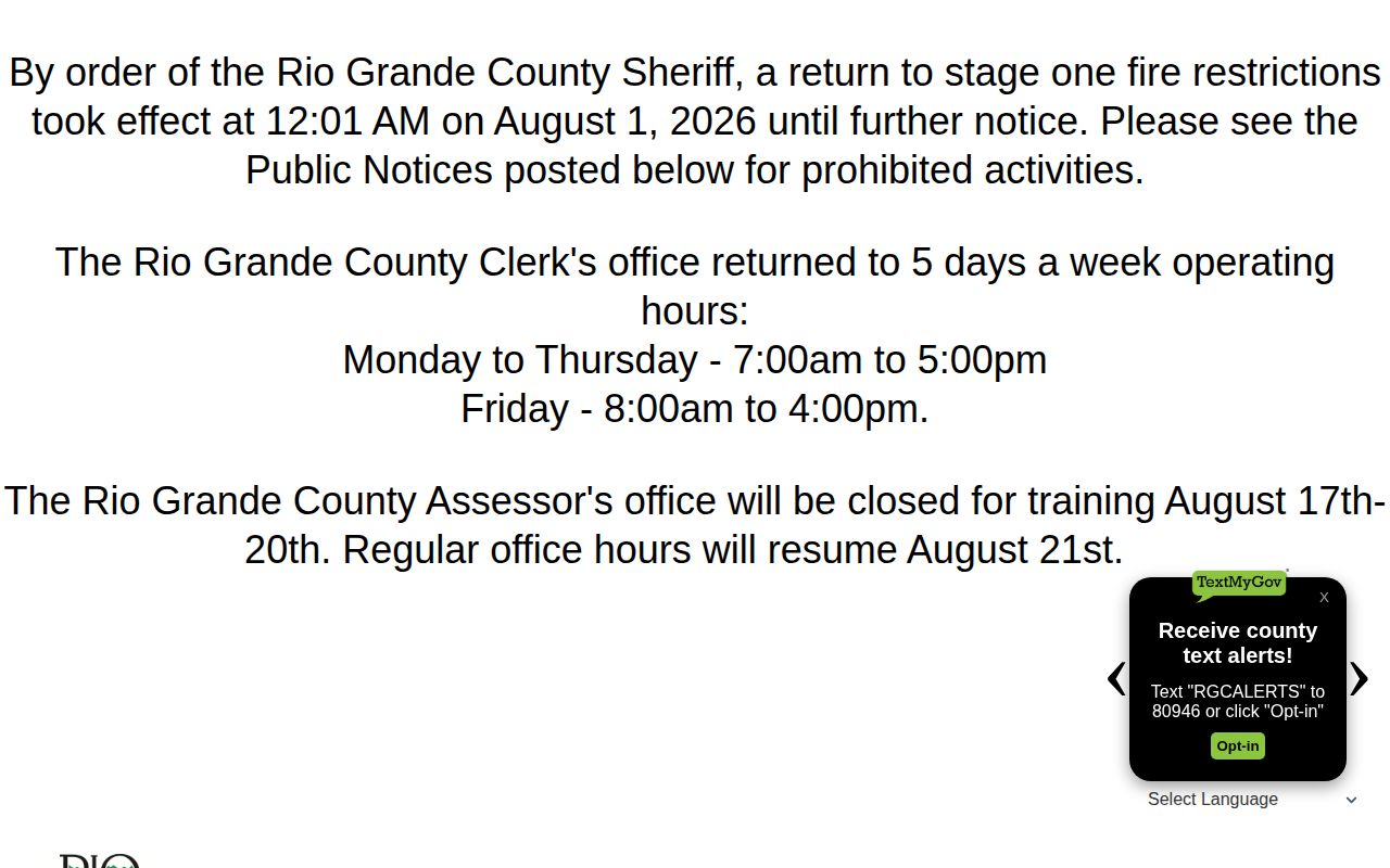 Rio Grande County booking record access and official jail navigation