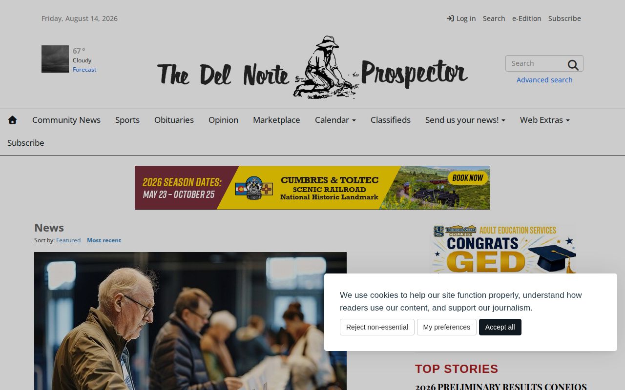 Del Norte Prospector Rio Grande County arrest news section