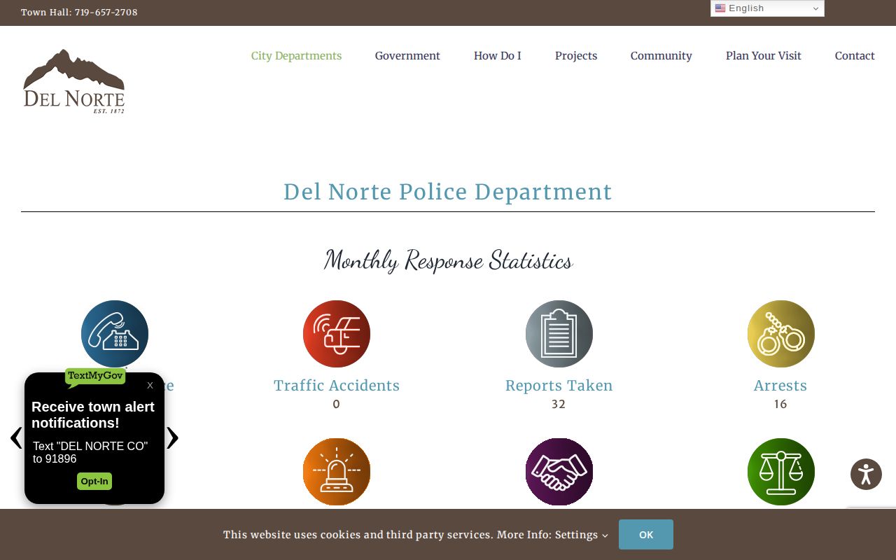 Del Norte Police monthly arrest report access in Rio Grande County