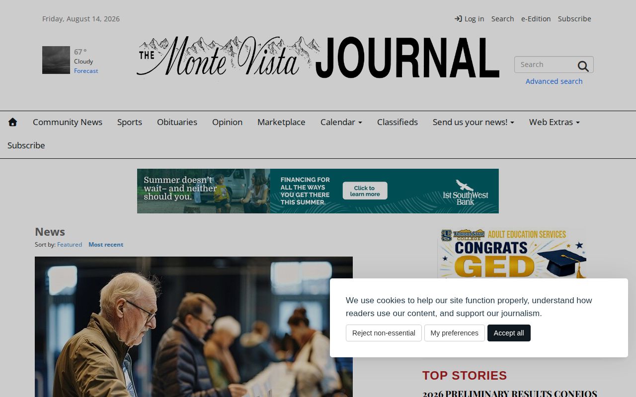 Monte Vista Journal Rio Grande County arrest and crime news section